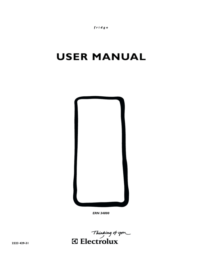 Electrolux 2223 429-31 User manual Electrolux 2223 429-31 User manual
