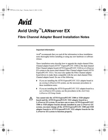 Connecting the Fibre Channel Cables. ATTO Technology FC-3321 | Manualzz