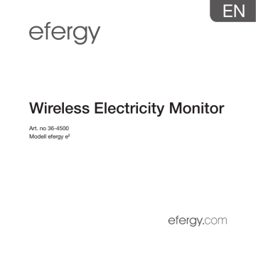 Efergy 36-4500 User manual | Manualzz Efergy 36-4500 User manual | Manualzz