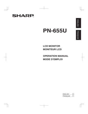 Sharp PN-655 Instruction manual | Manualzz Sharp PN-655 Instruction manual | Manualzz