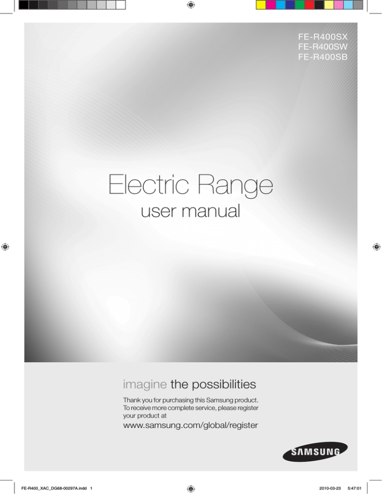 Samsung FE-R400SX User manual Samsung FE-R400SX User manual