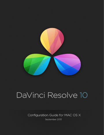 Blackmagic DaVinci Resolve 10  Configuration Guide | Manualzz