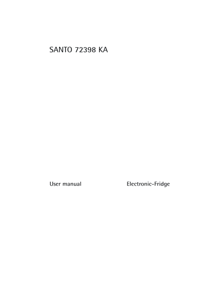 AEG 72398 KA User manual AEG 72398 KA User manual