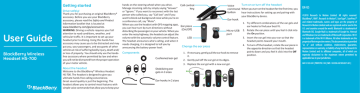 Blackberry HS-700 User guide | Manualzz Blackberry HS-700 User guide | Manualzz