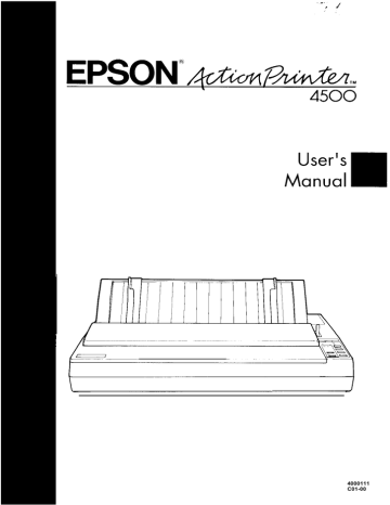 Selecting Typestyles. Epson P-4500, 4500, ActionPrinter 4500 | Manualzz