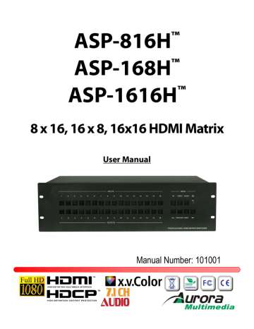 Aurora Multimedia ASP-168H User manual | Manualzz Aurora Multimedia ASP-168H User manual | Manualzz