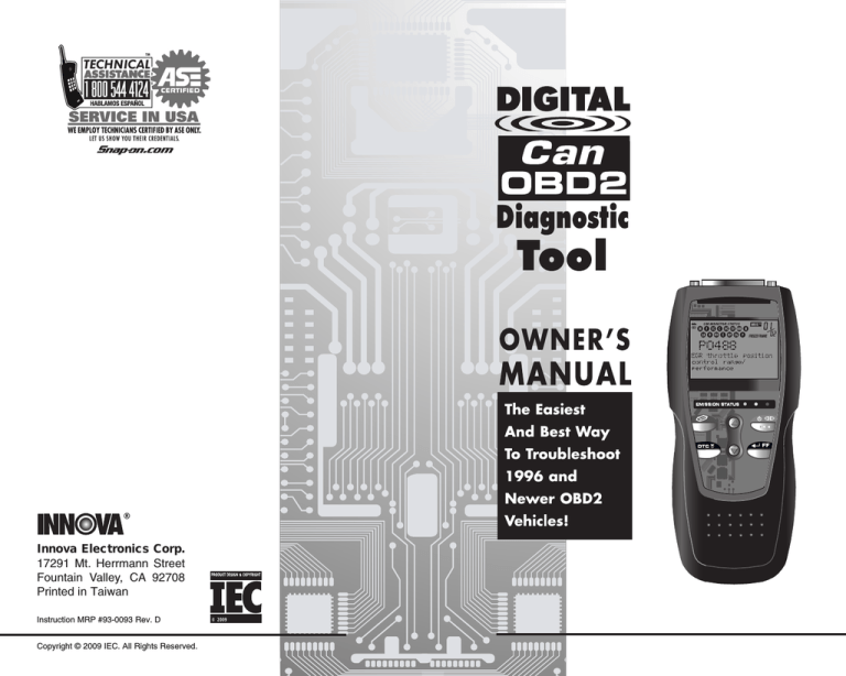 Owner`s Manual Owner`s Manual
