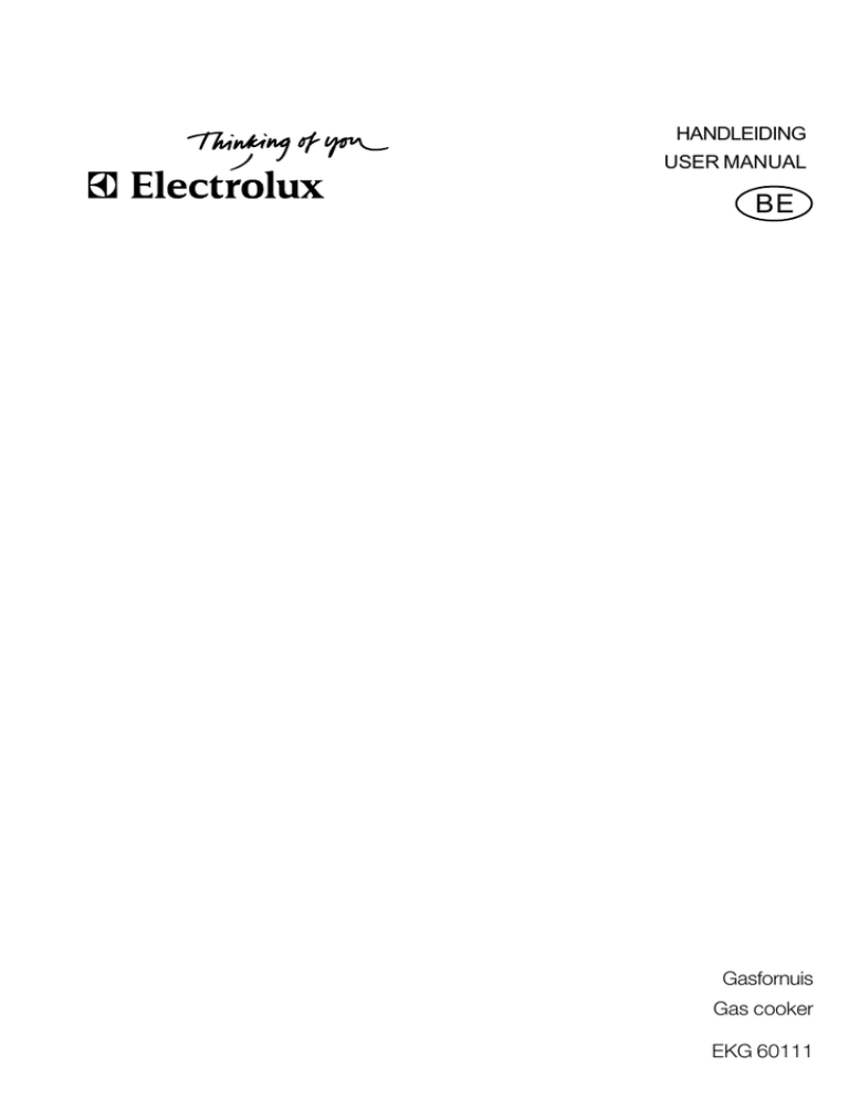 Electrolux EKG 60111 User manual Electrolux EKG 60111 User manual