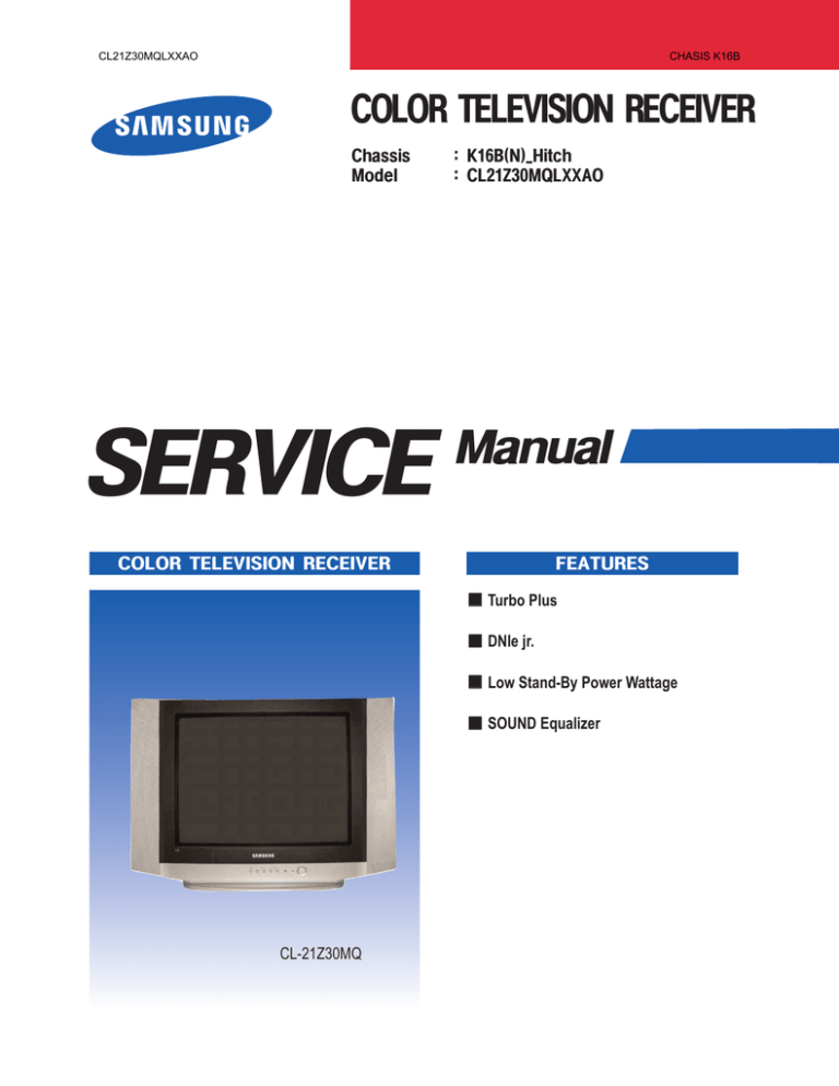 Samsung CL-21Z30MQL Specifications Samsung CL-21Z30MQL Specifications