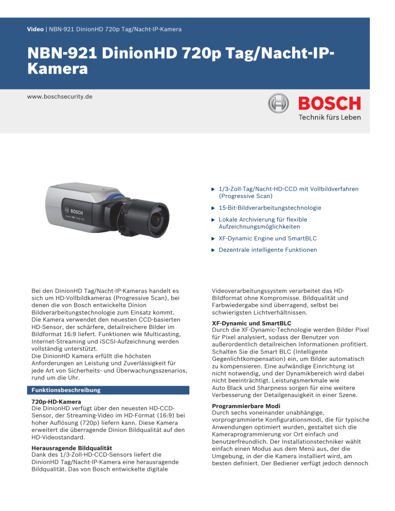 Bosch NBN-921 User manual Bosch NBN-921 User manual