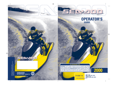 Sea-doo RX 5514 2000 Operator's Guide | Manualzz