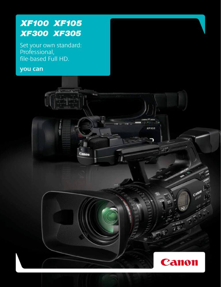 Canon XF300 Specifications Canon XF300 Specifications
