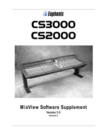 Euphonix MixView CS3000 Installation manual | Manualzz
