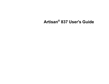 Epson Artisan 837 User's Guide | Manualzz