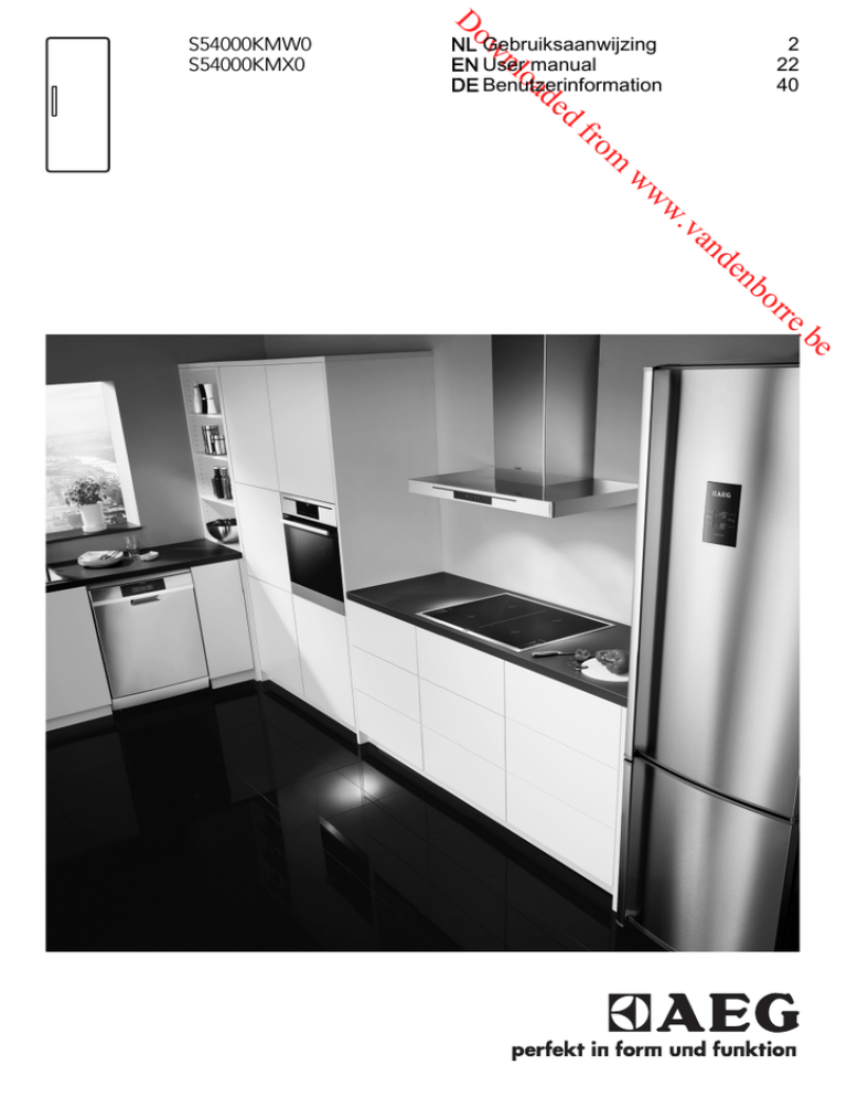 AEG S54000KMW0 User manual AEG S54000KMW0 User manual