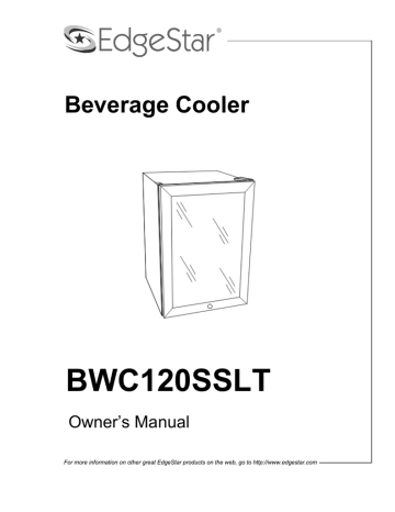 EdgeStar BWC120SSLT Beverage Refrigerator Owner`s manual | Manualzz