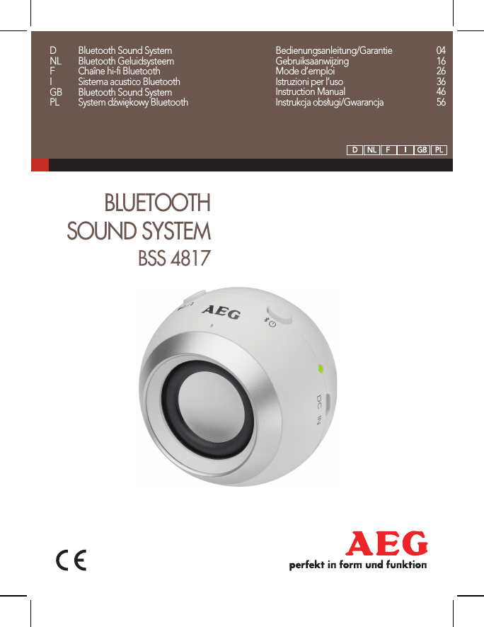 AEG BSS 4817 Instruction manual AEG BSS 4817 Instruction manual