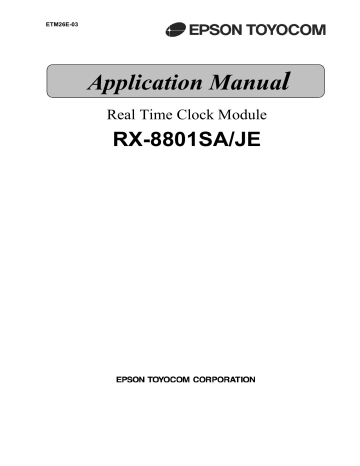 Epson | RX-8801SA/JE | User manual | Application Manual | Manualzz
