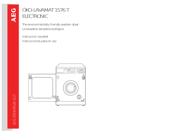 AEG OKO-LAVAMAT 1576 T Operating instructions AEG OKO-LAVAMAT 1576 T Operating instructions