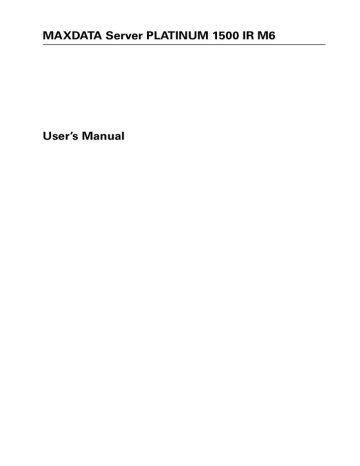 MAXDATA PLATINUM 1500 IR M6 User`s manual | Manualzz MAXDATA PLATINUM 1500 IR M6 User`s manual | Manualzz