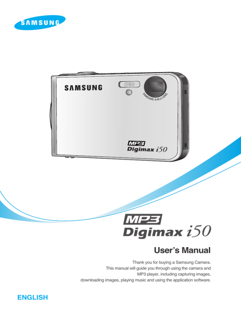 Samsung DIGIMAX I50 User`s manual Samsung DIGIMAX I50 User`s manual