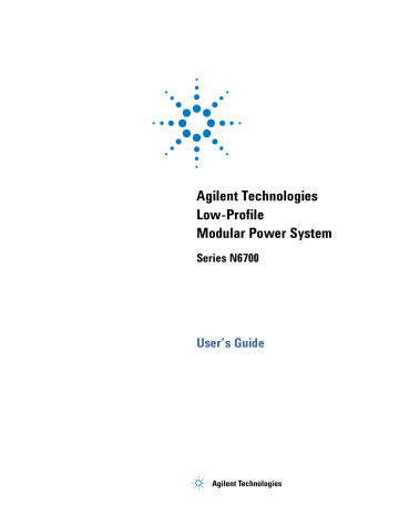 Agilent Technologies Series N6700 User`s guide Agilent Technologies Series N6700 User`s guide