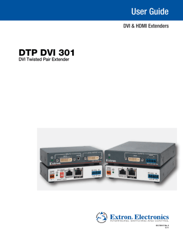 Extron DTP DVI 301 User guide | Manualzz