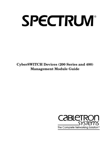 Cabletron Systems CSX400 Specifications | Manualzz