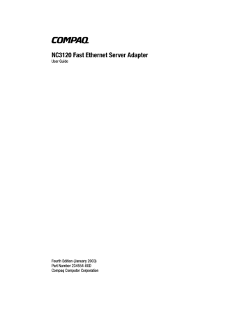Compaq NC3120 User guide Compaq NC3120 User guide