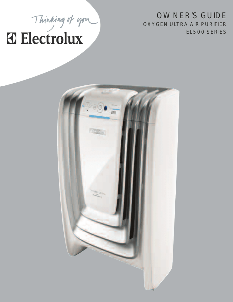 Electrolux Oxygen Product specifications Electrolux Oxygen Product specifications