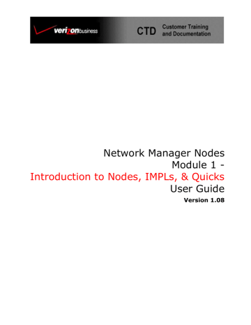 Verizon Network Manager Nodes User manual | Manualzz