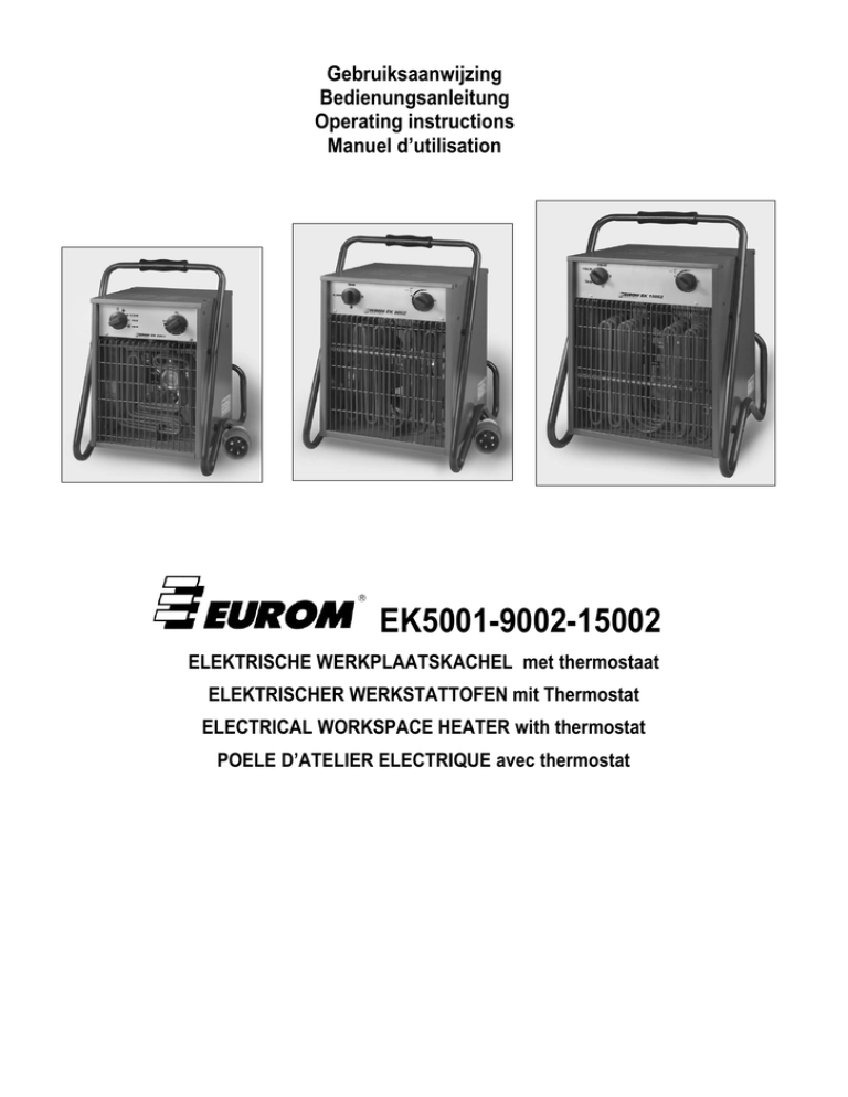 Electrolux EK 5001 Operating instructions Electrolux EK 5001 Operating instructions