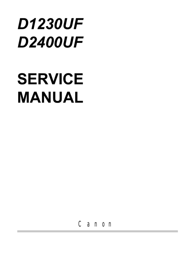 Canon CanoScan D2400UF Service manual Canon CanoScan D2400UF Service manual