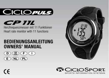 CICLOSPORT CICLOPULS CP29 Watch Operating instructions CICLOSPORT CICLOPULS CP29 Watch Operating instructions