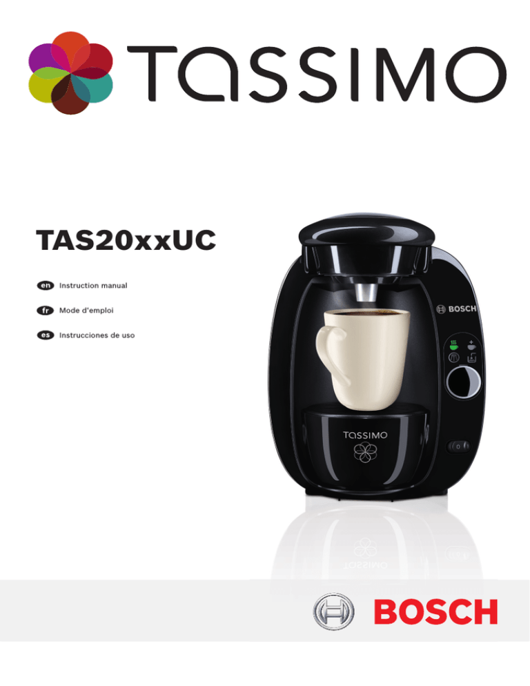 Bosch TAS20xxUC Manuel utilisateur Bosch TAS20xxUC Manuel utilisateur