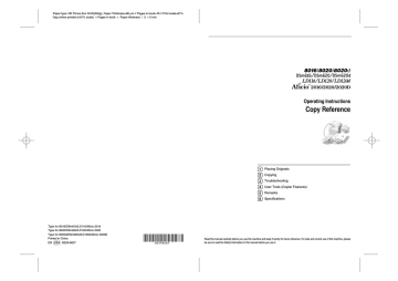 Aficio DSm620 Operating instructions Aficio DSm620 Operating instructions