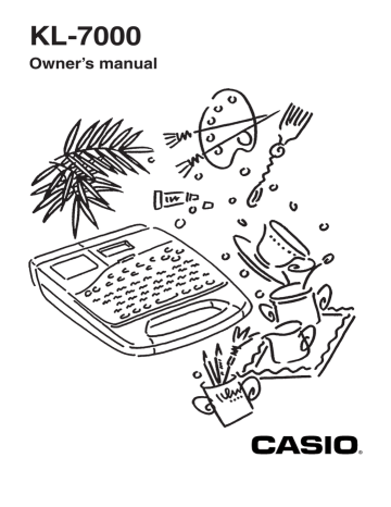 Casio KL-7000 Owner`s manual | Manualzz