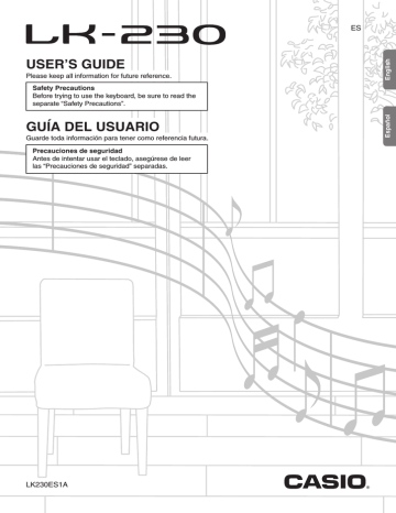 Casio LK-230 Electronic Musical Instrument Manual de usuario | Manualzz