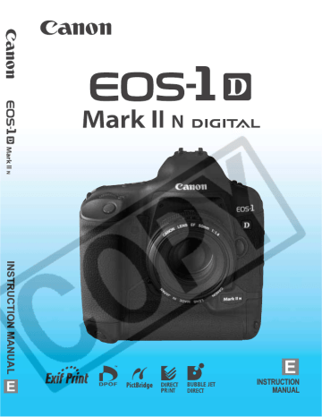 Canon EOS-1D Mark II User manual Canon EOS-1D Mark II User manual