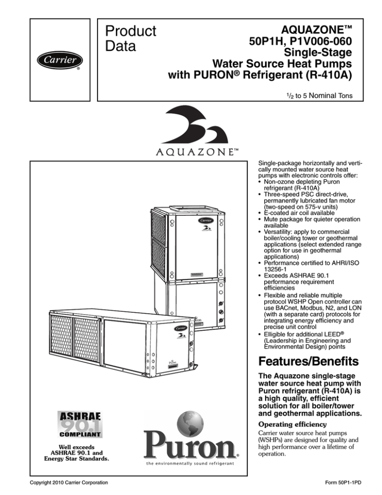 Carrier AQUAZONE VQL Product information Carrier AQUAZONE VQL Product information