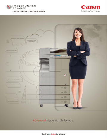 Canon imageRUNNER ADVANCE C2020 User manual Canon imageRUNNER ADVANCE C2020 User manual