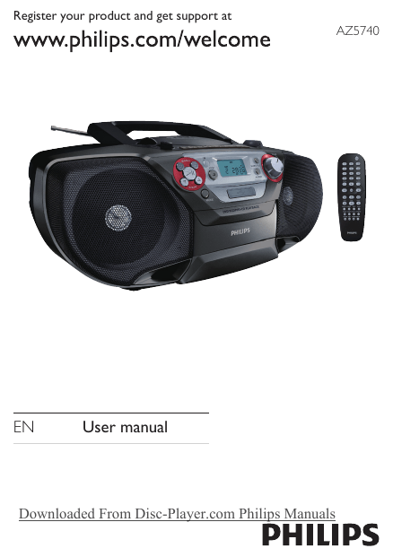 Philips AZ5740/98 User manual Philips AZ5740/98 User manual