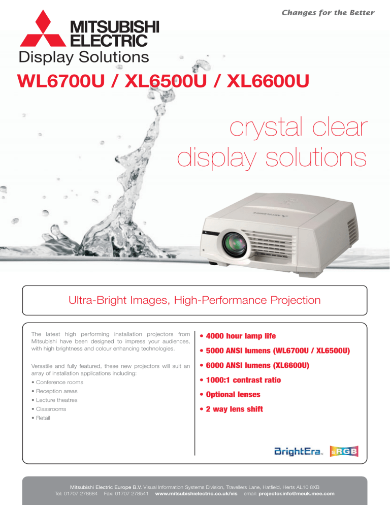Mitsubishi XL6600LU User manual Mitsubishi XL6600LU User manual