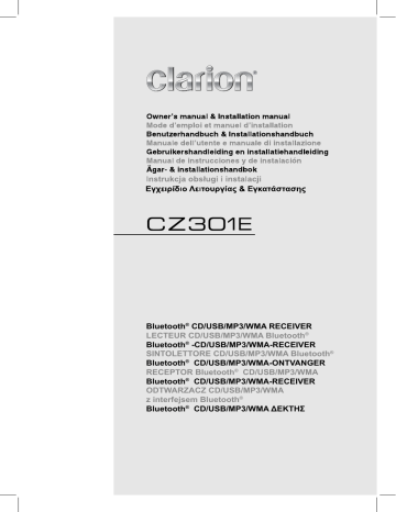 Clarion CZ301 User manual Clarion CZ301 User manual
