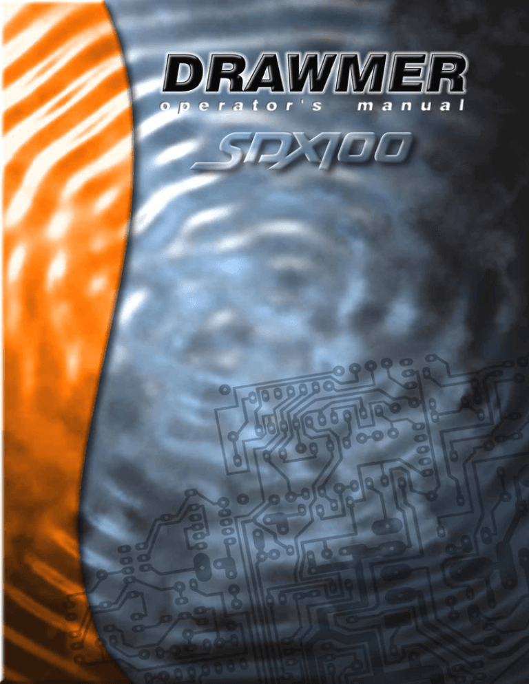 Drawmer SDX100 User manual Drawmer SDX100 User manual