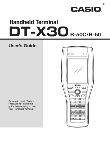 Casio DT-X30 R-50C User's Guide Casio DT-X30 R-50C User's Guide
