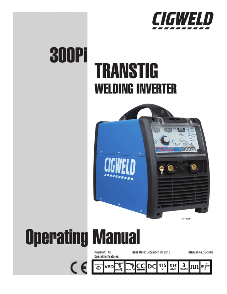 CIGWELD 300Pi Specification CIGWELD 300Pi Specification