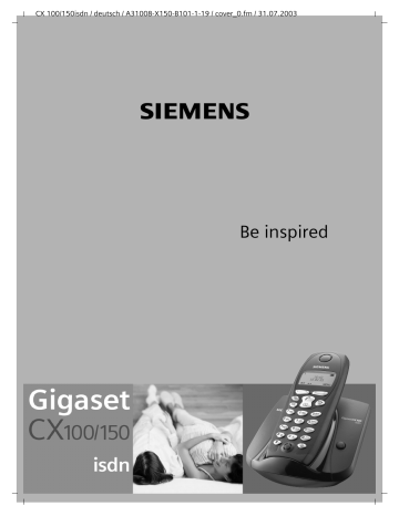 Siemens Gigaset CX150 isdn User manual Siemens Gigaset CX150 isdn User manual