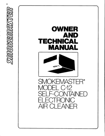 Air Quality Engineering Smokemaster Operating instructions Air Quality Engineering Smokemaster Operating instructions