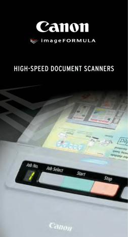 Canon imageFORMULA DR-2020U Universal Workgroup Scanner User manual Canon imageFORMULA DR-2020U Universal Workgroup Scanner User manual